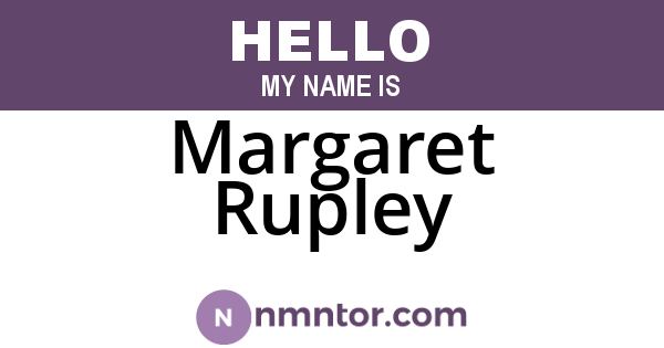 Margaret Rupley