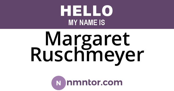 Margaret Ruschmeyer