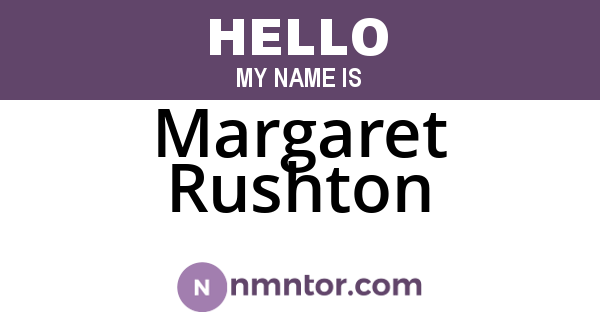 Margaret Rushton