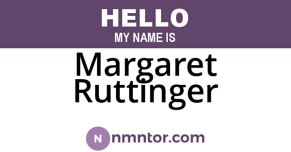 Margaret Ruttinger