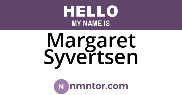 Margaret Syvertsen