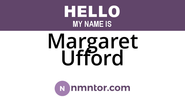 Margaret Ufford