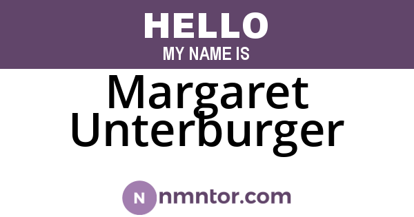 Margaret Unterburger