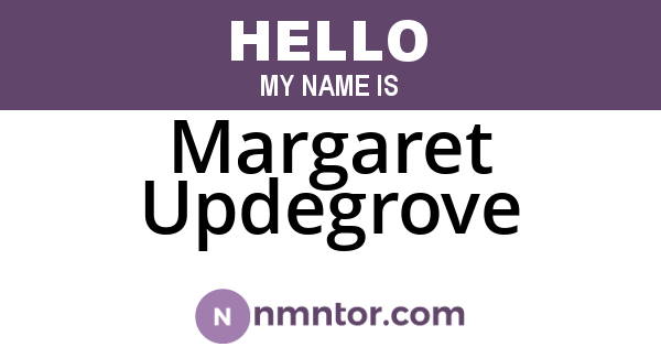 Margaret Updegrove