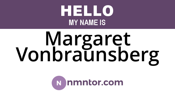 Margaret Vonbraunsberg