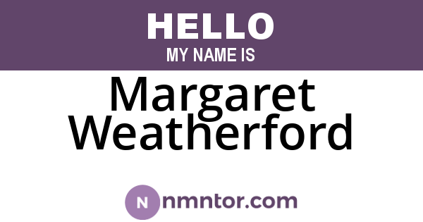 Margaret Weatherford