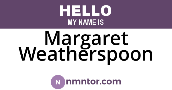 Margaret Weatherspoon