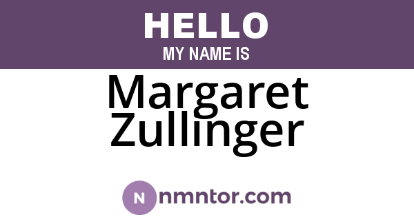 Margaret Zullinger