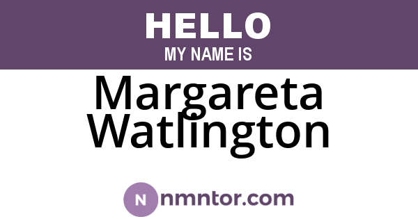 Margareta Watlington
