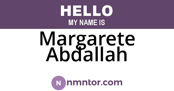 Margarete Abdallah