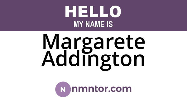 Margarete Addington