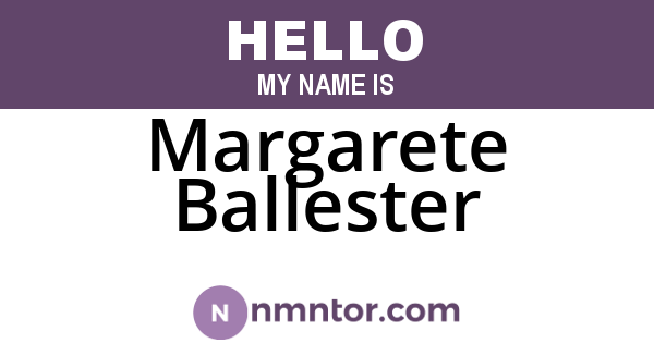 Margarete Ballester