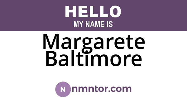 Margarete Baltimore