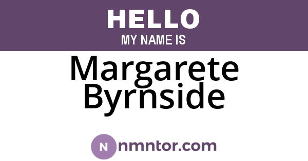 Margarete Byrnside