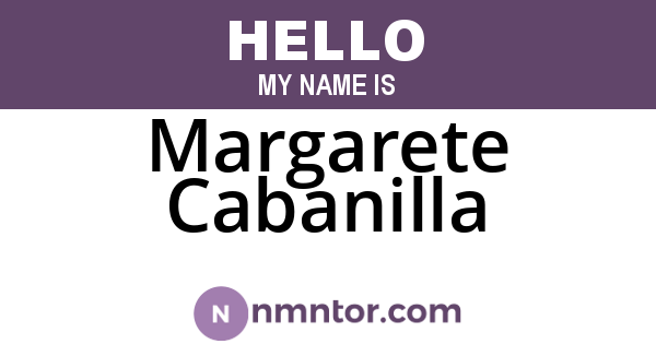Margarete Cabanilla