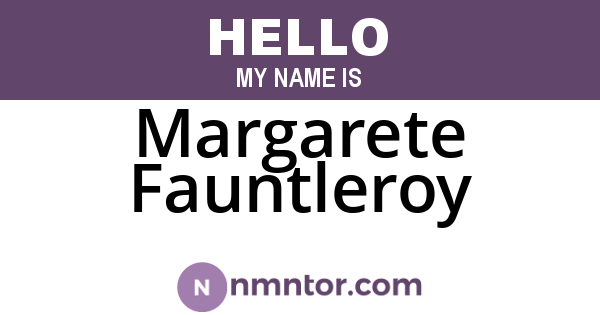 Margarete Fauntleroy