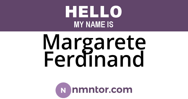 Margarete Ferdinand