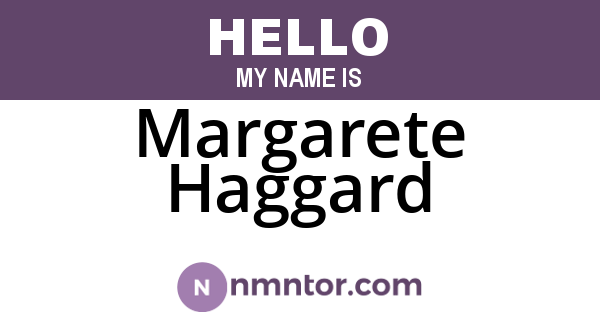 Margarete Haggard