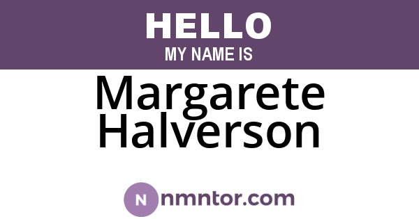 Margarete Halverson