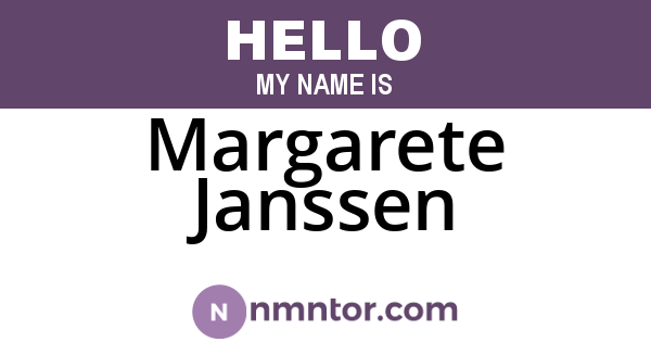 Margarete Janssen