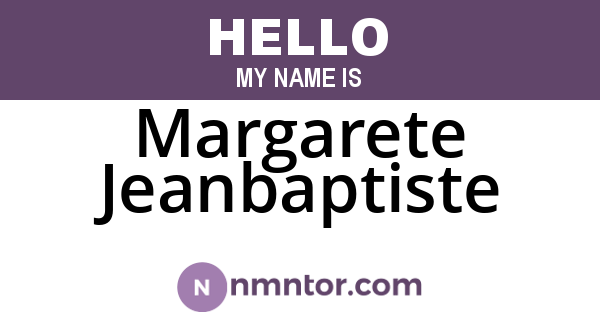 Margarete Jeanbaptiste