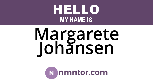 Margarete Johansen