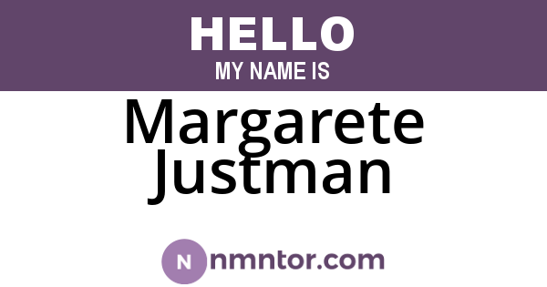 Margarete Justman