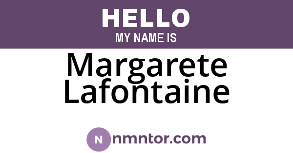 Margarete Lafontaine