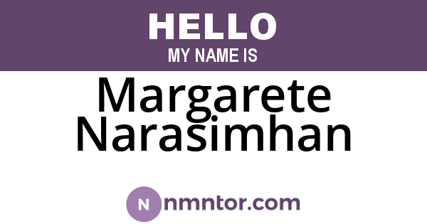Margarete Narasimhan