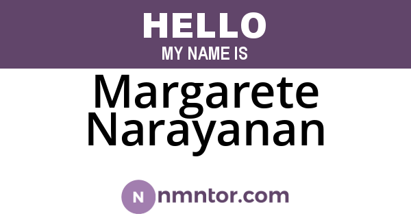 Margarete Narayanan
