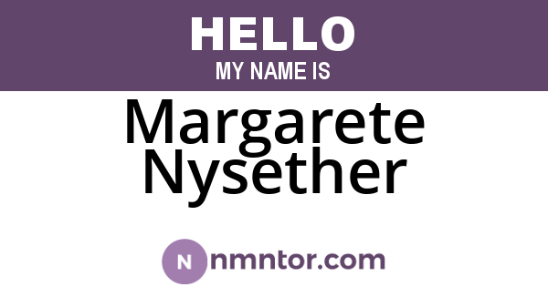 Margarete Nysether