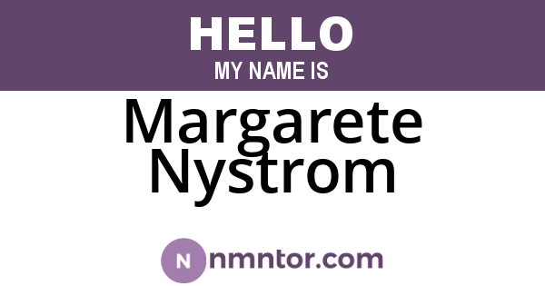 Margarete Nystrom