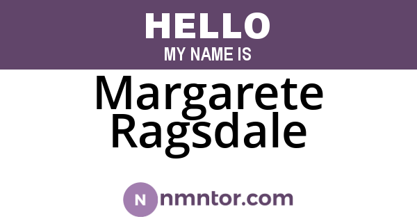 Margarete Ragsdale