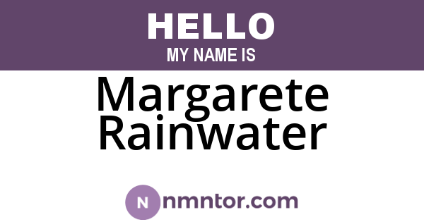 Margarete Rainwater