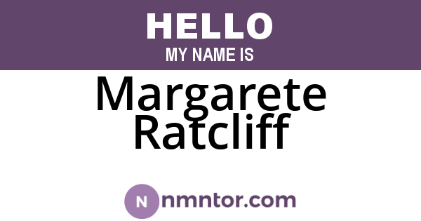 Margarete Ratcliff