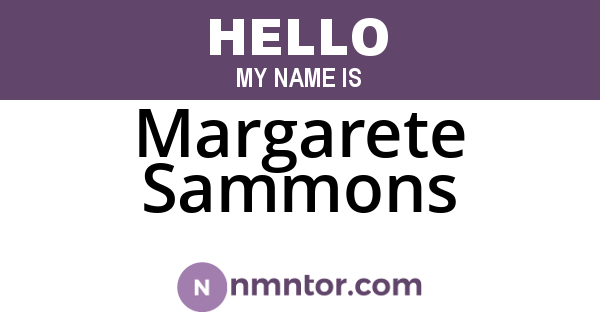 Margarete Sammons