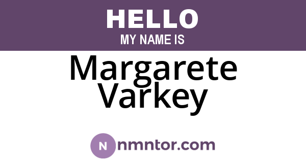 Margarete Varkey