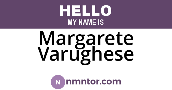 Margarete Varughese