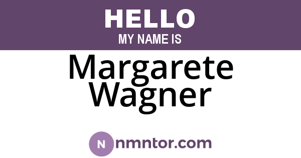 Margarete Wagner