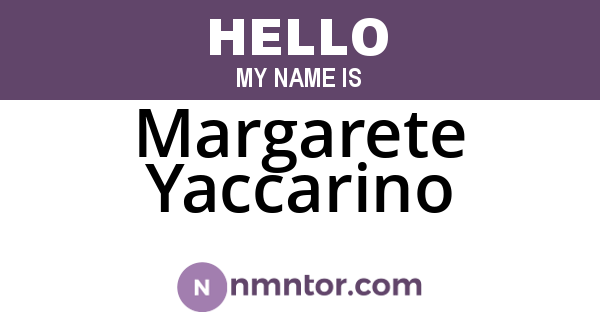Margarete Yaccarino