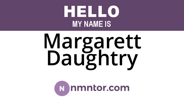Margarett Daughtry