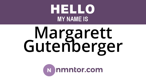 Margarett Gutenberger