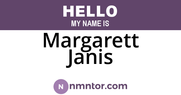 Margarett Janis