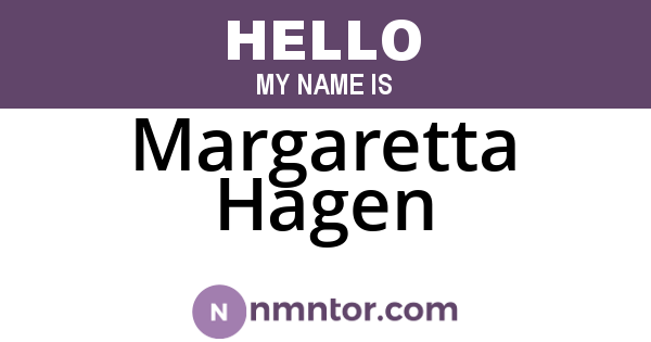 Margaretta Hagen