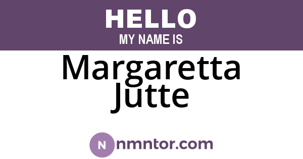 Margaretta Jutte