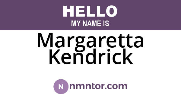 Margaretta Kendrick
