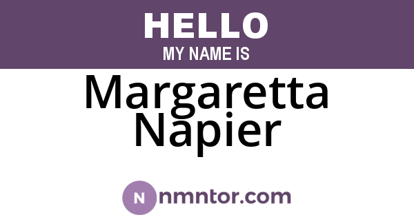 Margaretta Napier