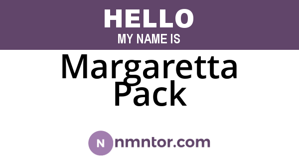 Margaretta Pack