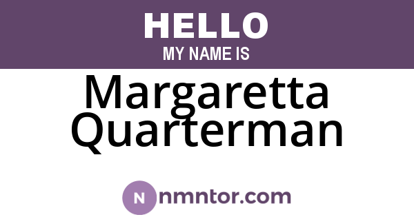 Margaretta Quarterman