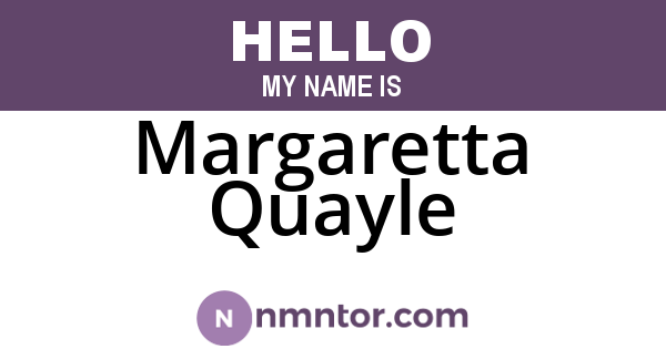 Margaretta Quayle